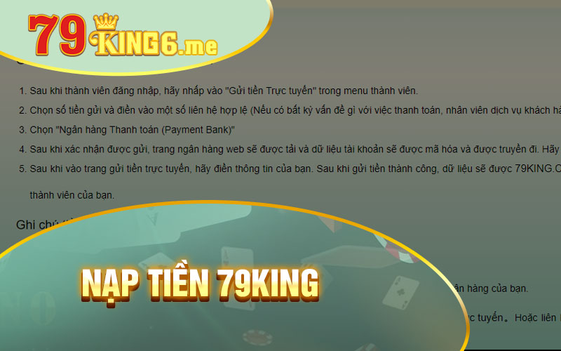 Nạp tiền 79king